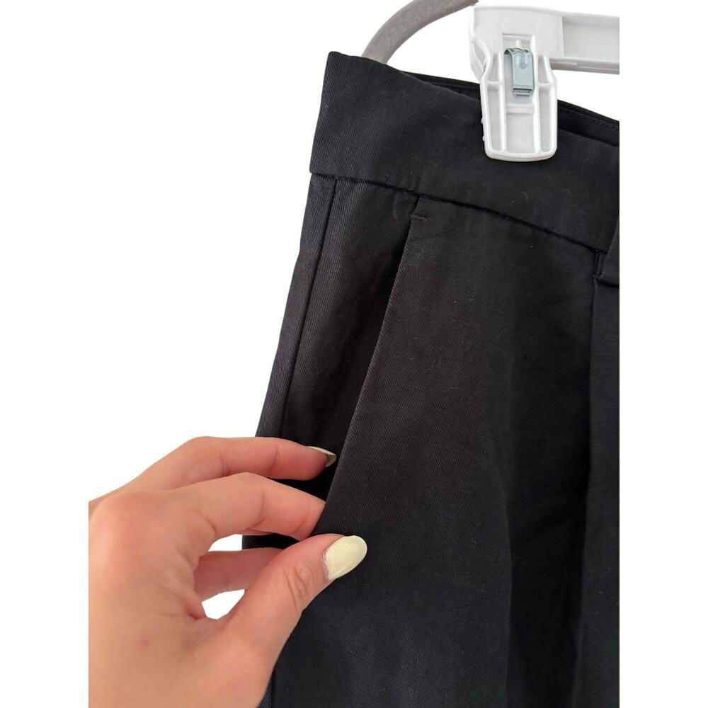 Madewell Women’s Black Wide Leg Cropped Pants Size 10P Petite High Rise Career - Picture 4 of 9